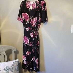 Black Floral Everly Dress